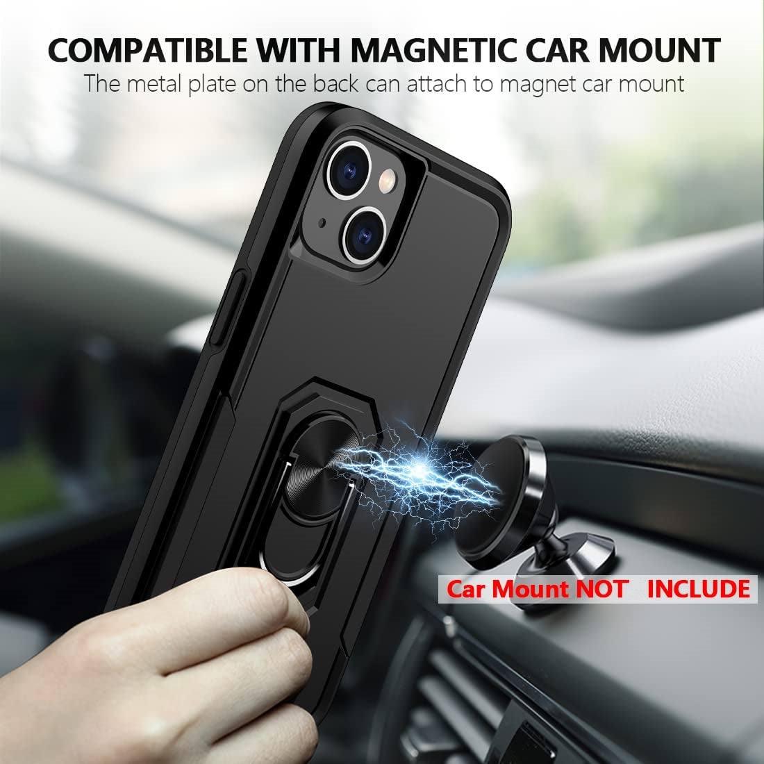 Étui à anneau robuste pour iPhone 15 Plus / 14 Plus Étui à anneau robuste pour iPhone 15 Plus / 14 Plus